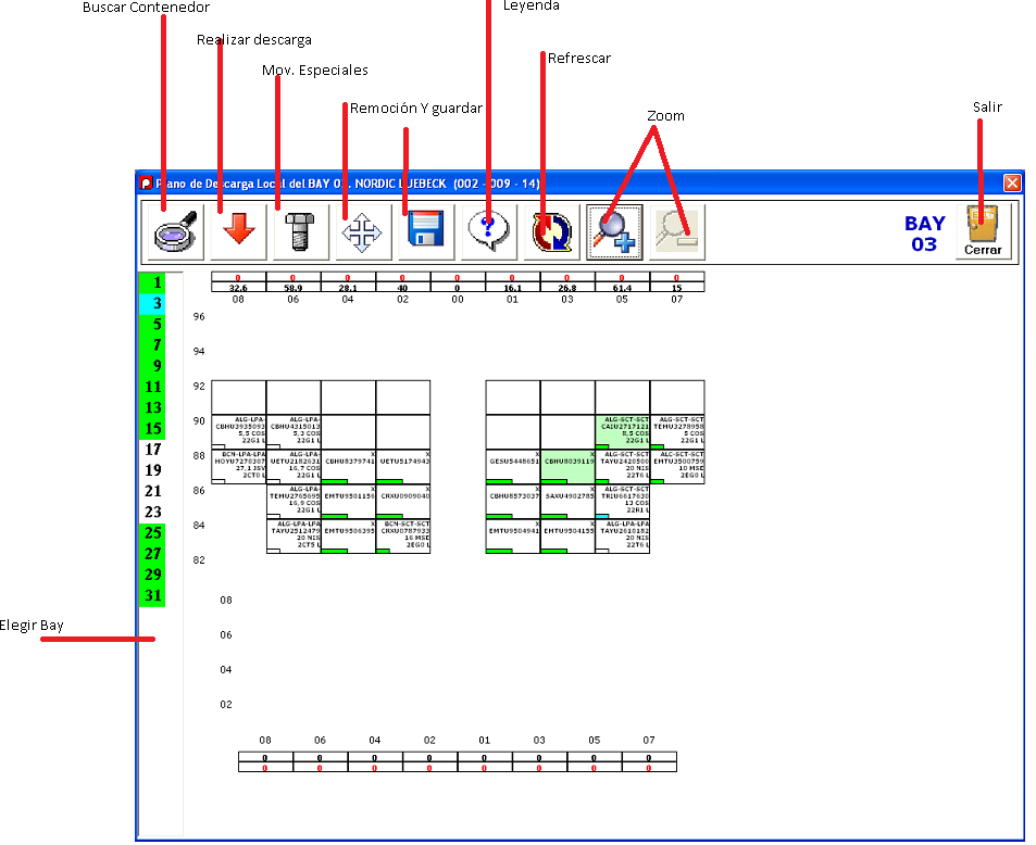 BAY EN OPERATIVA DE DESCARGA